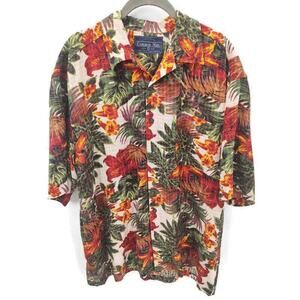 Common Man floral Hawaiian print 100% silk shirt in size medium